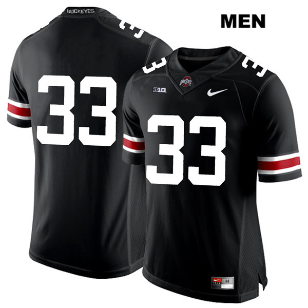 Ohio State Buckeyes Men's Dante Booker #33 White Number Black Authentic Nike No Name College NCAA Stitched Football Jersey OS19K54WF